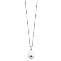 Sentimental Expressions Sterling Silver Rhodium-plated CZ Antiqued Flower Ash Holder 18 Inch Necklace