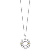 Sentimental Expressions Sterling Silver Gold-plated Antiqued CZ I Love You More 18in. Necklace