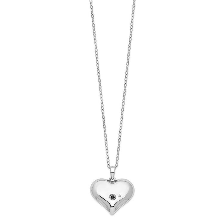 Sentimental Expressions Sterling Silver  Without You Hear Ash Holder 18 Inch Necklace