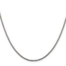 Sterling Silver 1.75mm Diamond-cut Round Box Chain