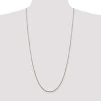 Sterling Silver 1.75mm Diamond-cut Round Box Chain