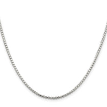 Sterling Silver 2mm Diamond-cut Round Box Chain