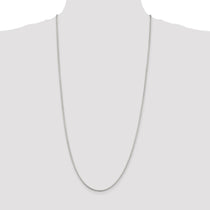 Sterling Silver 2mm Diamond-cut Round Box Chain