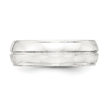 Sterling Silver 7mm Polished Domed Grooved Fancy Band