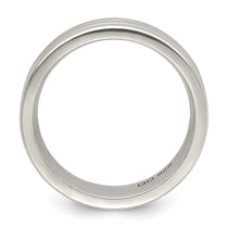 Sterling Silver 6mm Polished Flat Grooved Fancy Band Size 7.5