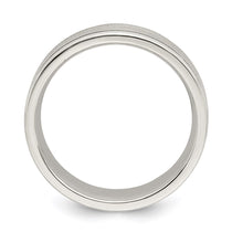 Sterling Silver 6mm Brushed Flat Milgrain Grooved Edge Fancy Band