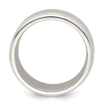 Sterling Silver 6mm Polished Flat Beveled Edge Fancy Band