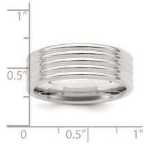 Sterling Silver 7mm Polished 5-Row Fancy Band