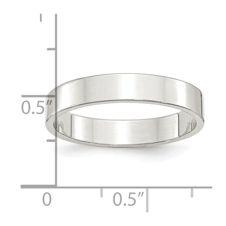Sterling Silver 4mm Lightweight Flat