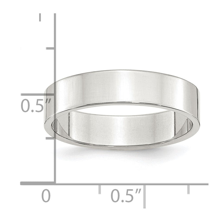 Sterling Silver 5mm Lightweight Flat