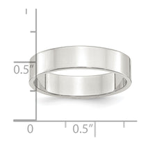 Sterling Silver Rhodium-plated 5mm Flat