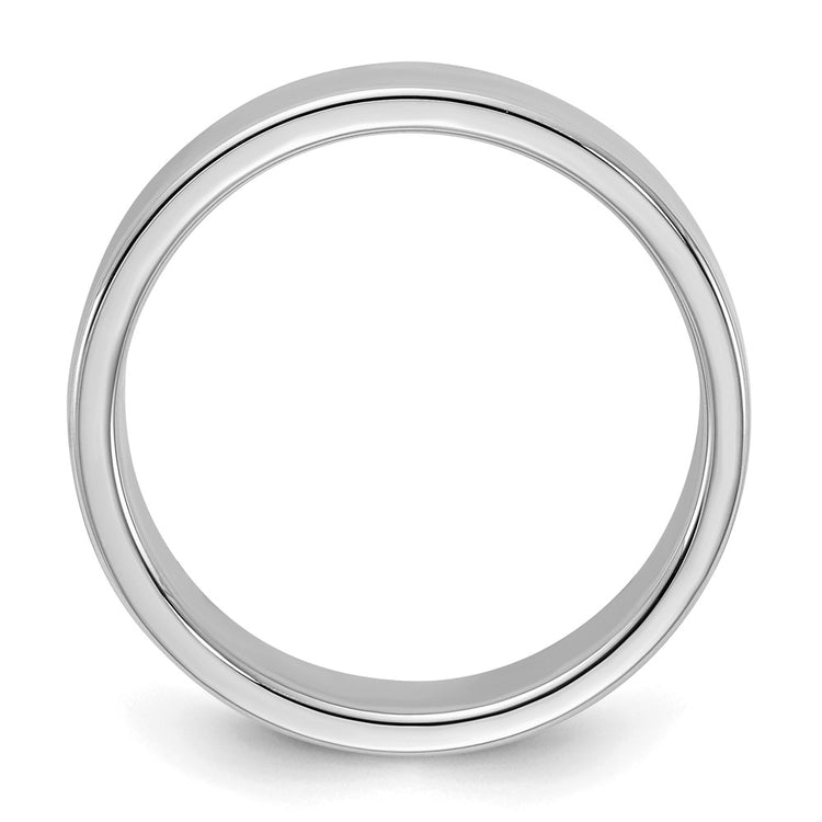 Sterling Silver Rhodium-plated 5mm Flat