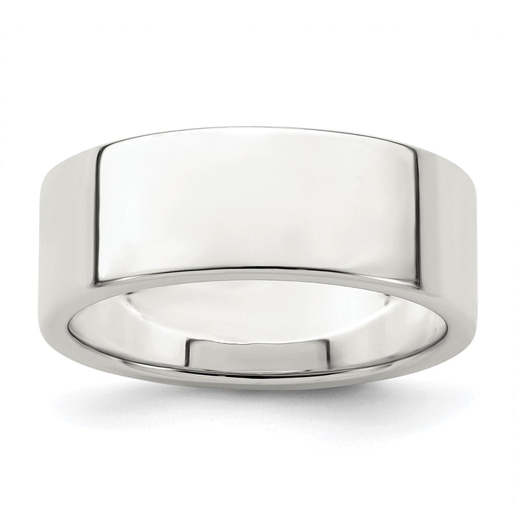 Sterling Silver 7MM Lightweight Flat Wedding Band Ring