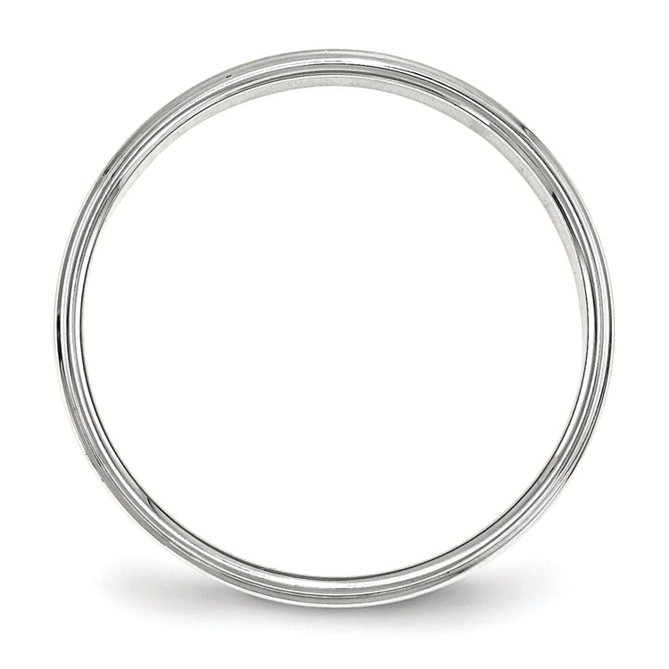 Sterling Silver 4mm Flat with Step Edge