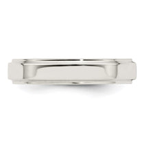 Sterling Silver 4mm Flat with Step Edge
