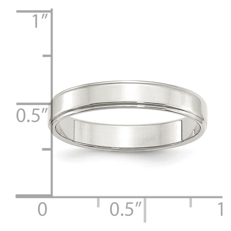 Sterling Silver 4mm Flat with Step Edge