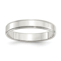 Sterling Silver 4mm Flat with Step Edge