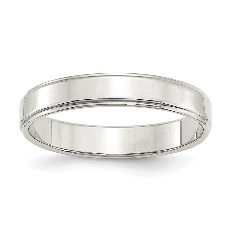 Sterling Silver 4mm Flat with Step Edge