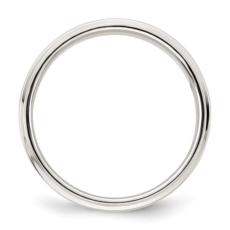 Sterling Silver 5mm Flat with Step Edge