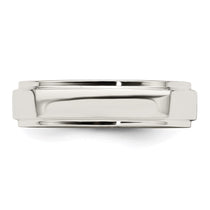 Sterling Silver 5mm Flat with Step Edge