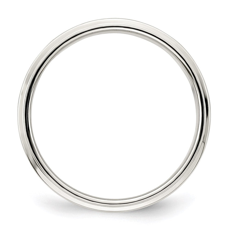 Sterling Silver 6mm Flat with Step Edge