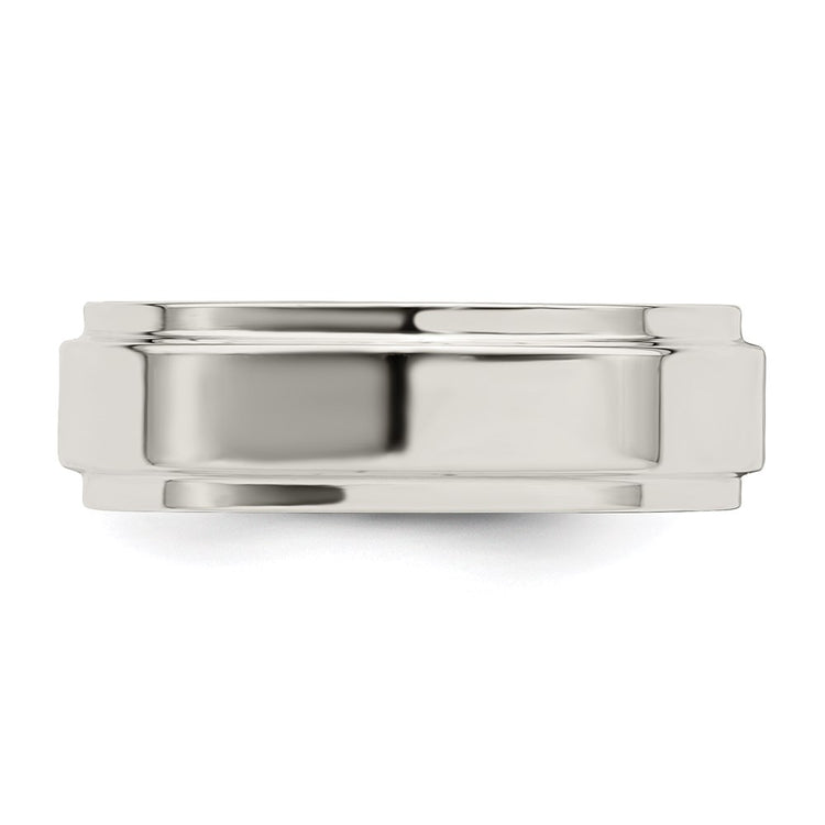 Sterling Silver 6mm Flat with Step Edge