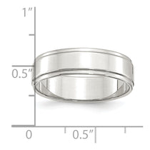 Sterling Silver 6mm Flat with Step Edge