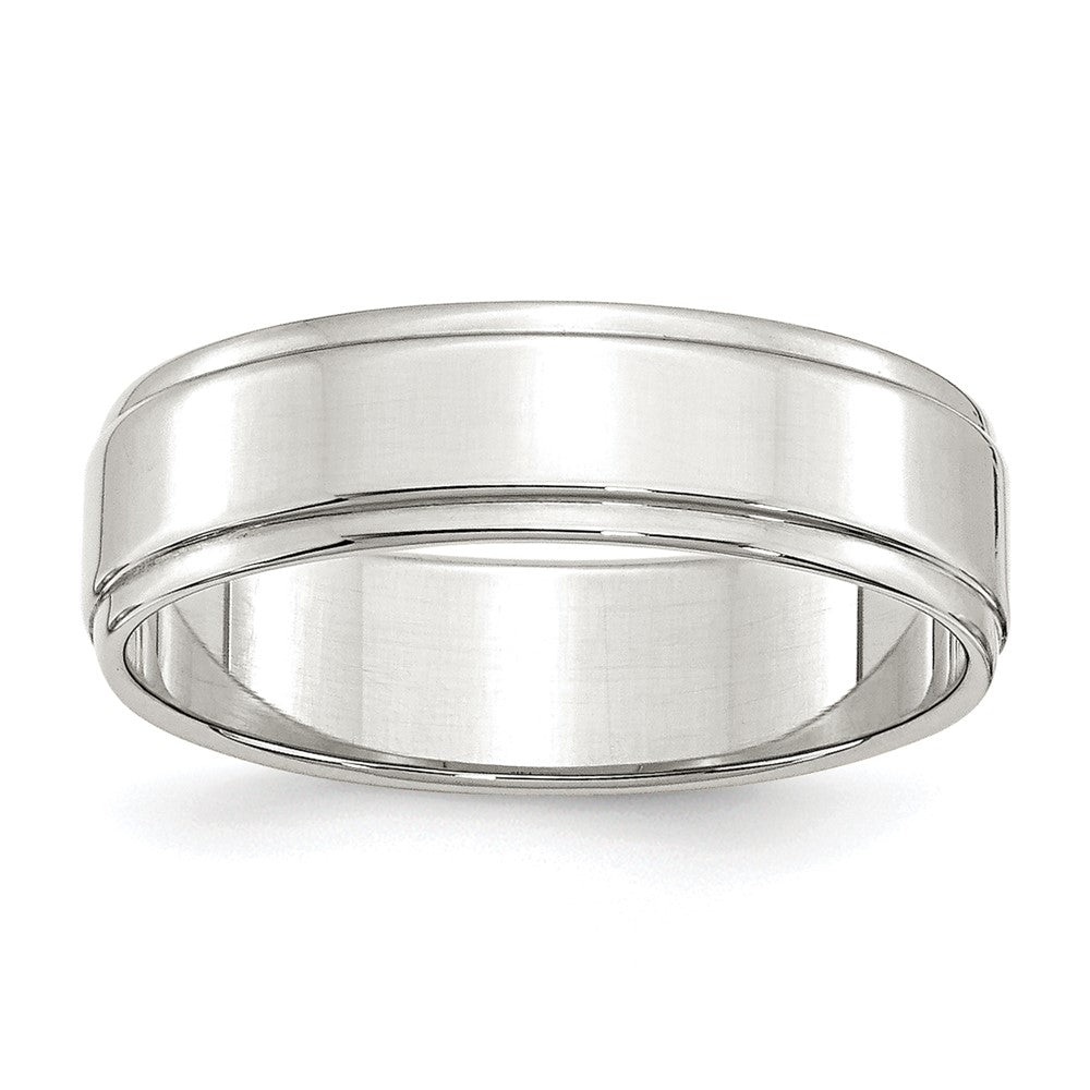 Sterling Silver 6mm Flat with Step Edge