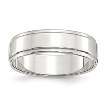 Sterling Silver 6mm Flat with Step Edge