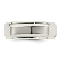 Sterling Silver 7mm Flat with Step Edge