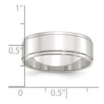 Sterling Silver 7mm Flat with Step Edge