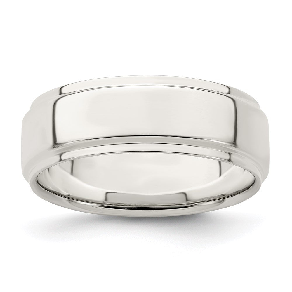 Sterling Silver 7mm Flat with Step Edge