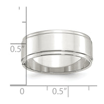 Sterling Silver 8mm Flat with Step Edge