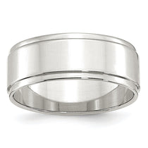 Sterling Silver 8mm Flat with Step Edge
