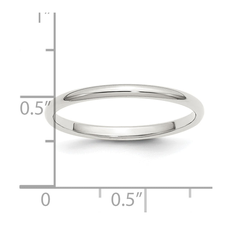 Sterling Silver 2mm Half Round