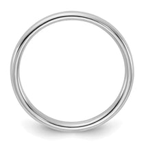 Sterling Silver Rhodium-plated 2mm Half-Round