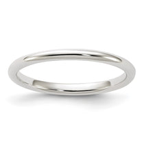 Sterling Silver 2mm Half Round
