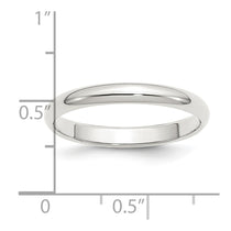 Sterling Silver 3mm Half Round