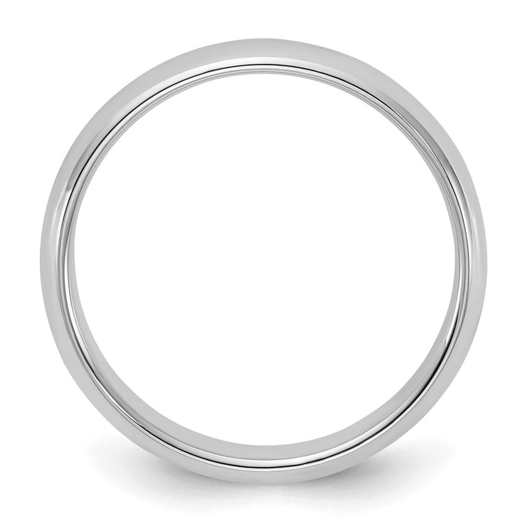 Sterling Silver Rhodium-plated 4mm Half-Round