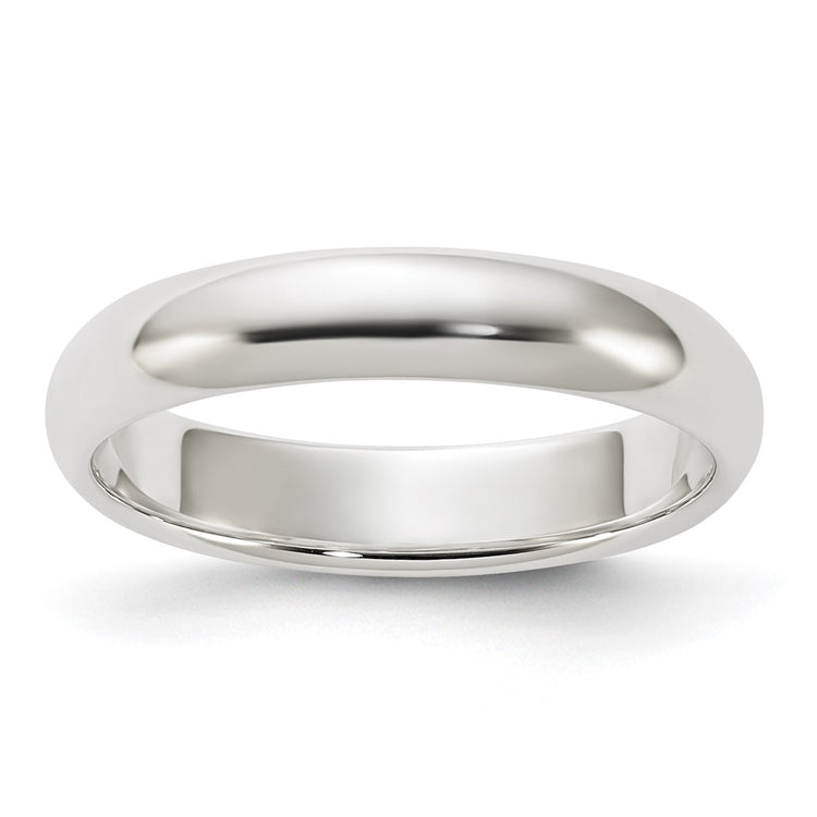Sterling Silver 4MM Half Round Wedding Band Ring