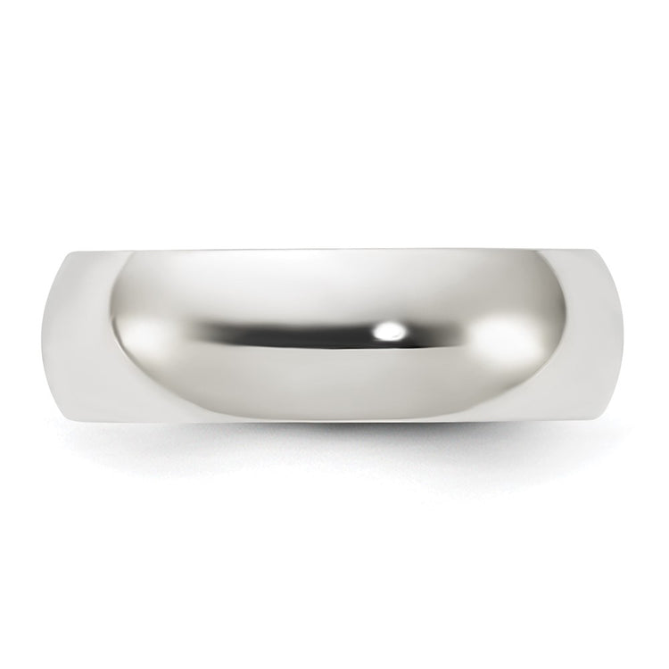 Sterling Silver 6mm Half Round Size 15.5 Band