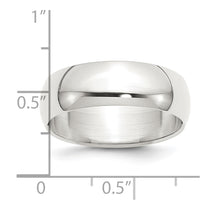 Sterling Silver 7mm Half Round