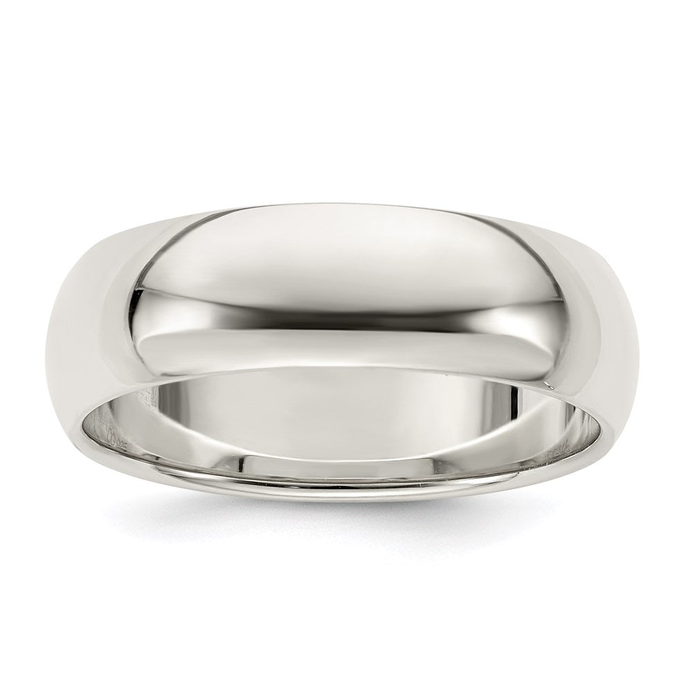 Sterling Silver 7mm Half Round