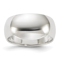 Sterling Silver 8mm Half Round