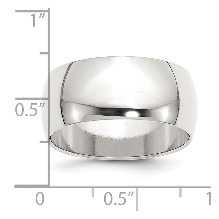 Sterling Silver 9mm Half Round