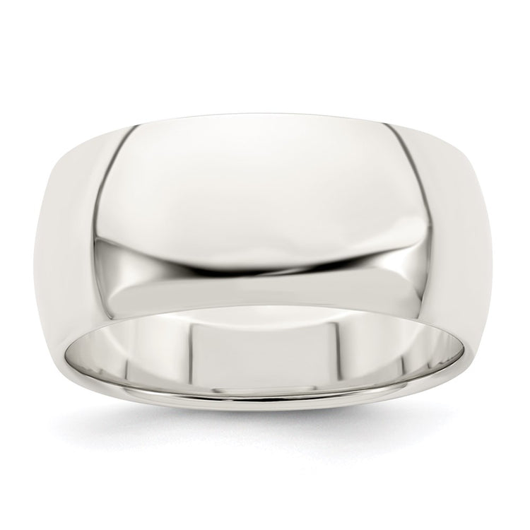Sterling Silver 9MM Half Round Wedding Band Ring