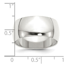 Sterling Silver 10mm Half Round