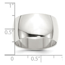 Sterling Silver 12mm Half Round