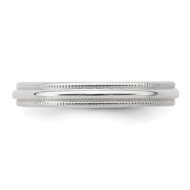 Sterling Silver 3mm Half Round Milgrain