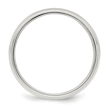 Sterling Silver 6mm Half Round Milgrain